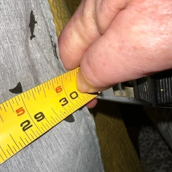 Molokai surf co XL men’s shark button down. Grey with black sharks. Worn twice. - Picture 8 of 9